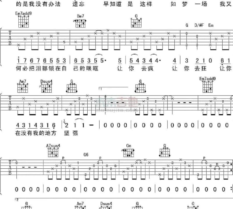 《猪小姐》吉他谱_胡杏儿