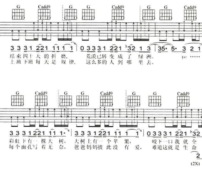 《谁偷了你》吉他谱_黄大炜