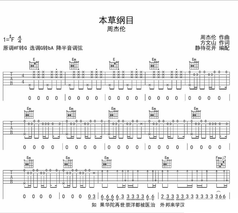 《冒险》吉他谱_US乐团