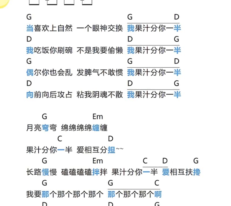 《赞叹》吉他谱_黄思婷