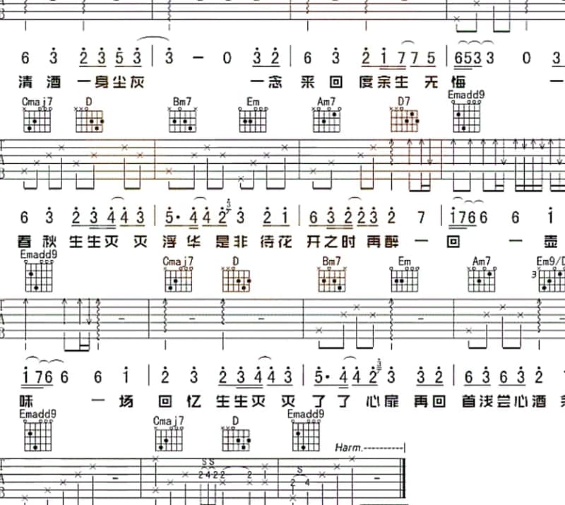 《你把我灌醉》吉他谱_黄小琥
