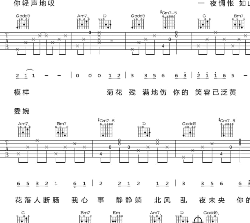 《谁人甲我比》吉他谱_黄乙玲