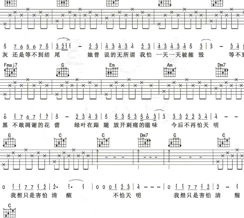 《sailing》吉他谱_黄莺莺