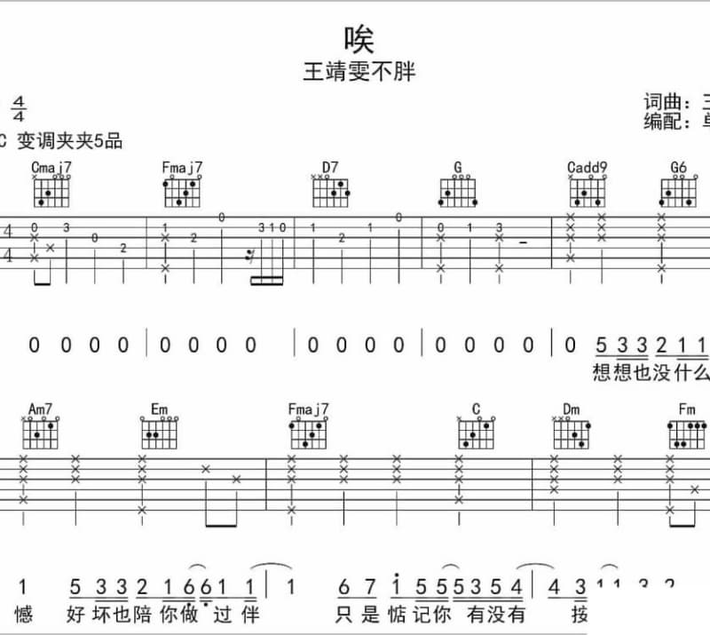 《你说》吉他谱_阿杜