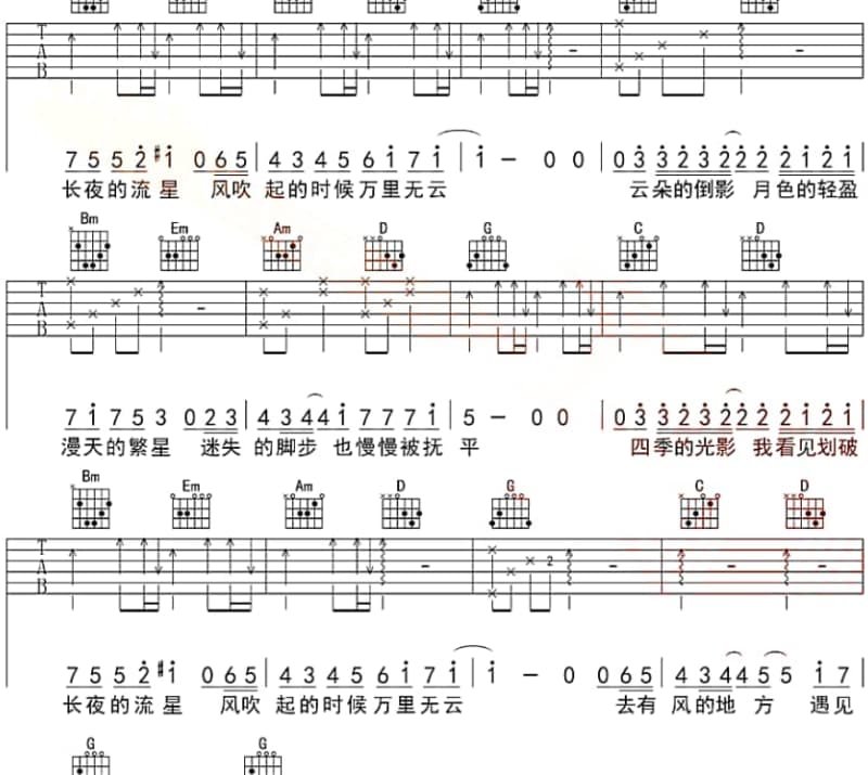 《认真》吉他谱_阿杜