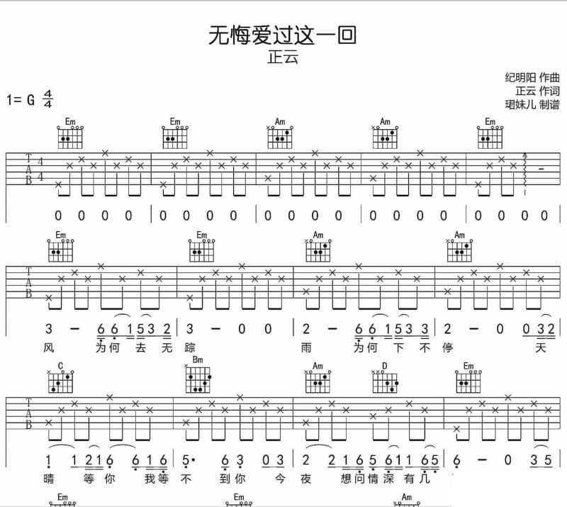 《无可救药》吉他谱_火星人