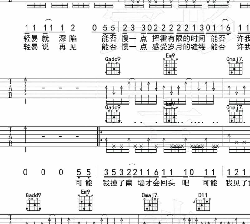《他黑名单里的我》吉他谱_家家/袁晓婕