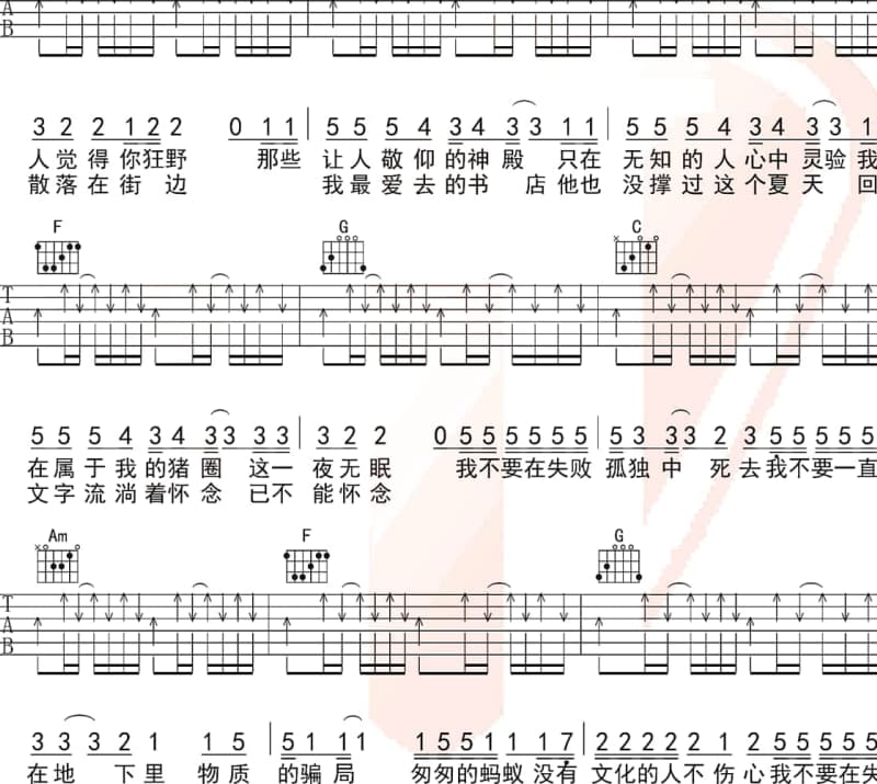 《女扮男生》吉他谱_At17