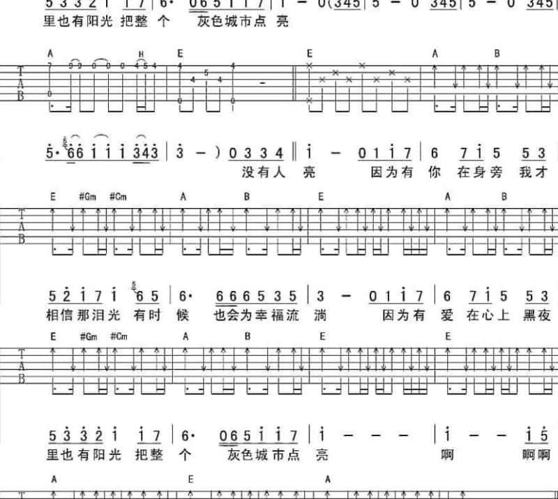 《镜子联想曲》吉他谱_江美琪