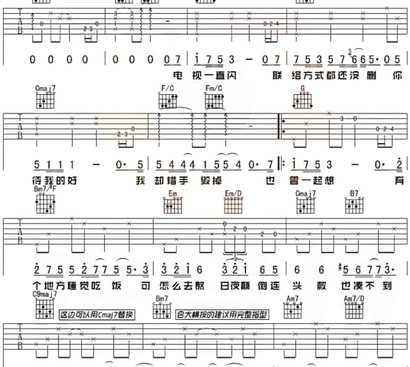 《勇敢爱》吉他谱_江若琳