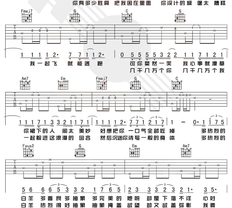 《我们的梦》吉他谱_阿吉太组合