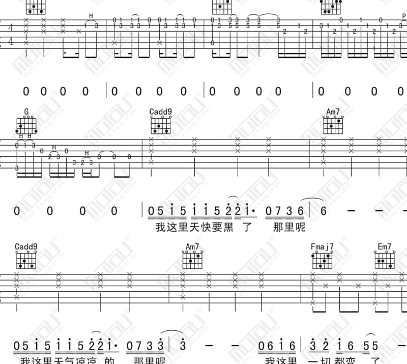 《悲恋的公路》吉他谱_阿吉仔