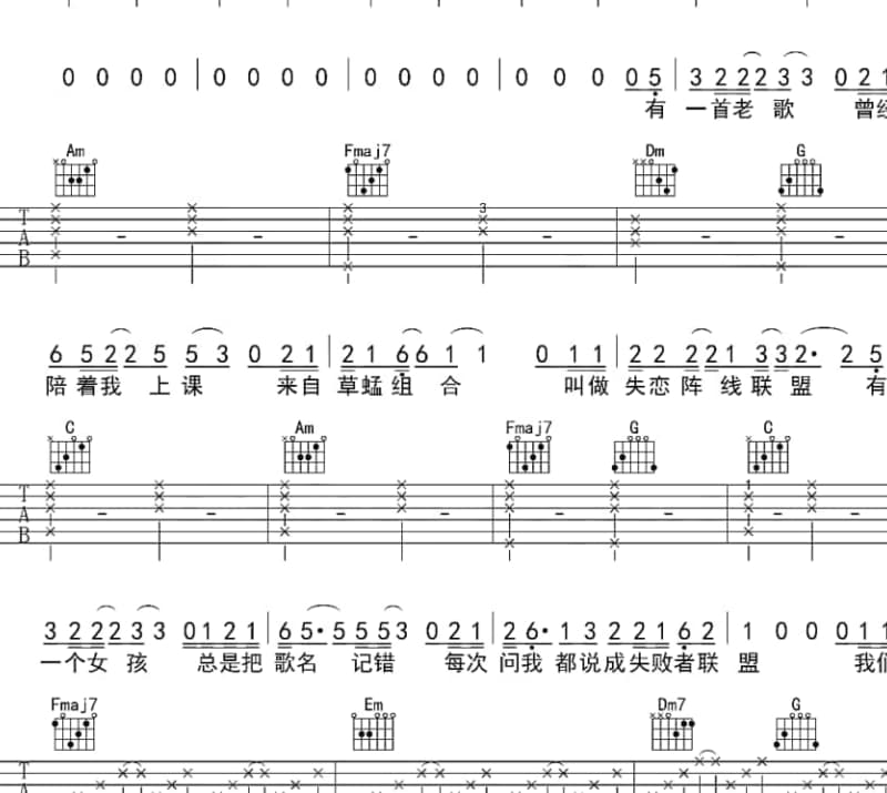 《玖壹壹组曲》吉他谱_玖壹壹