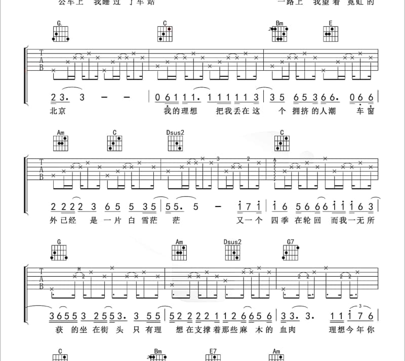 《南都夜曲》吉他谱_阿吉仔