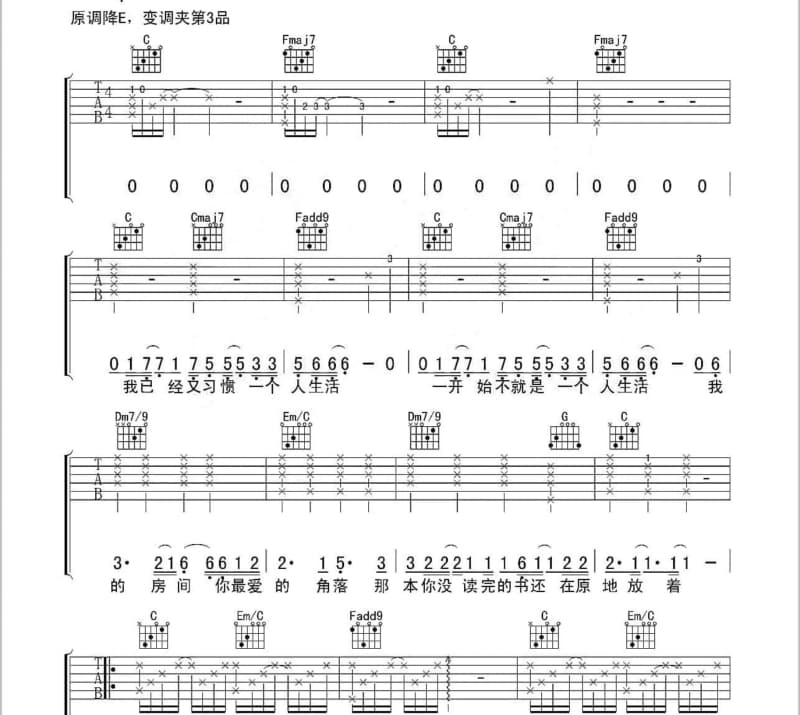 《再行一个军礼吧》吉他谱_军嫂组合