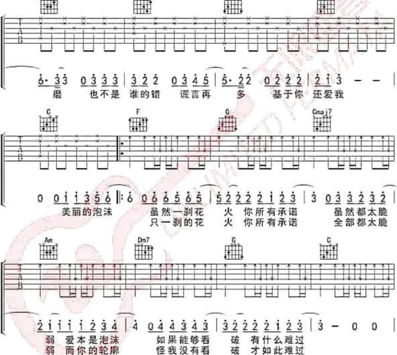 《刀锋边缘》吉他谱_康晋荣