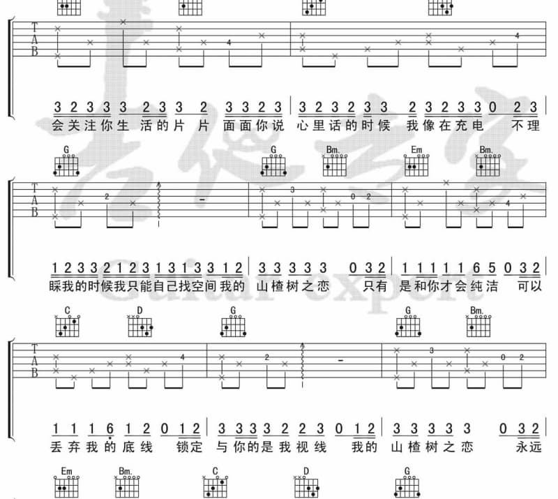 《野狗的士高》吉他谱_苦鬼乐队
