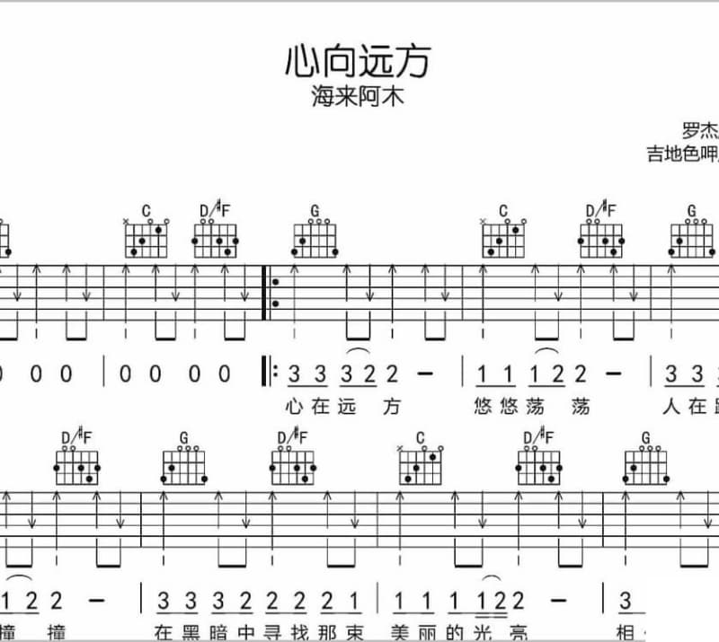 《老男孩》吉他谱_筷子兄弟