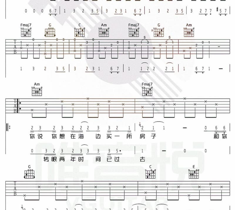 《思想扑火 Ampin  Mix》吉他谱_邝美云