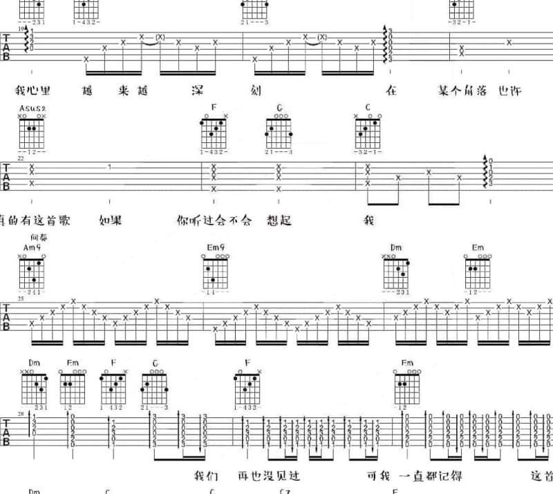 《夜来夜去》吉他谱_邝美云