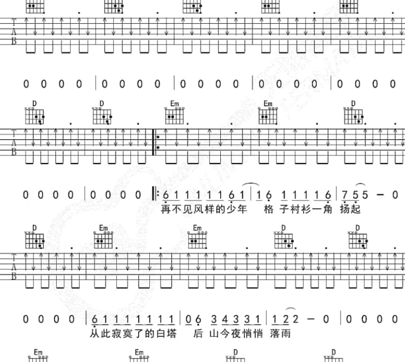 《Save the last dance》吉他谱_浪乐队