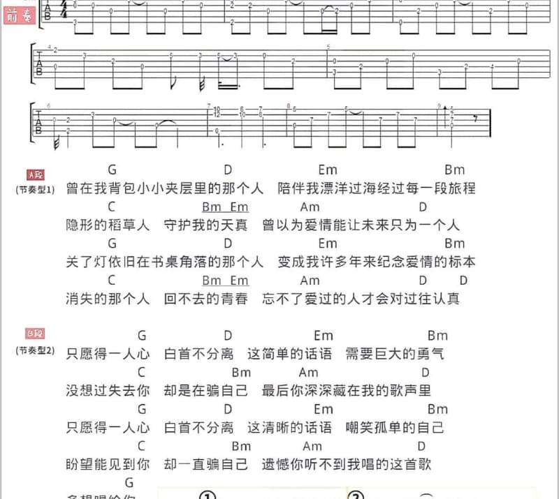 《山丹丹花开红艳艳》吉他谱_老牛