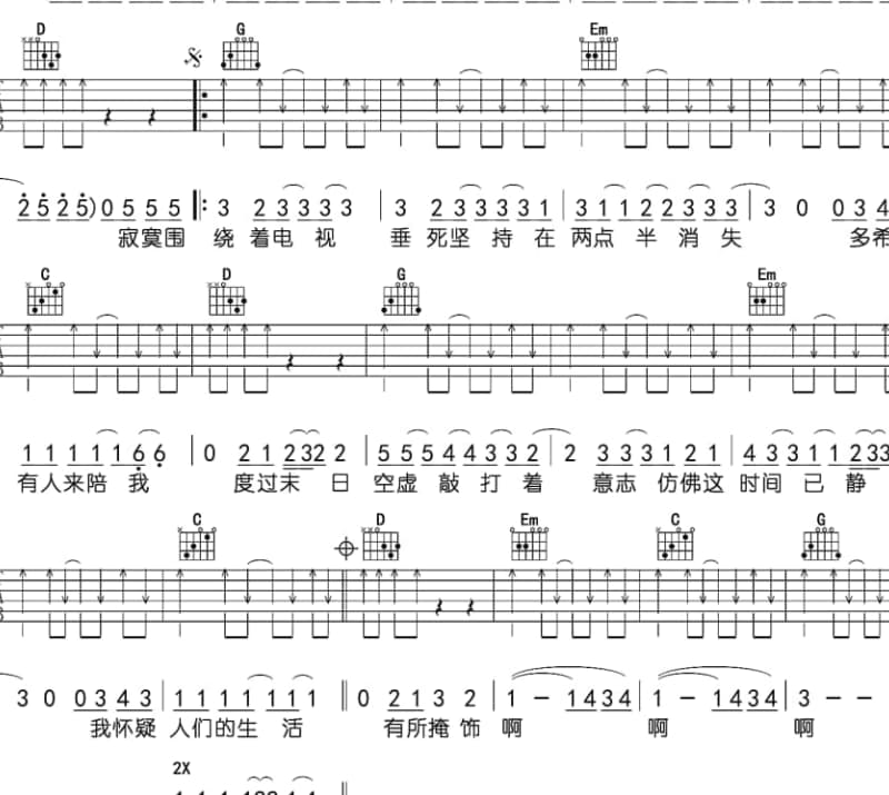 《菩提一树》吉他谱_老五/安敏捷