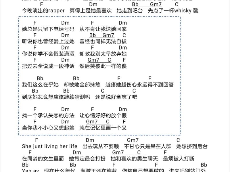 《我是一只孤独的小船》吉他谱_李琛