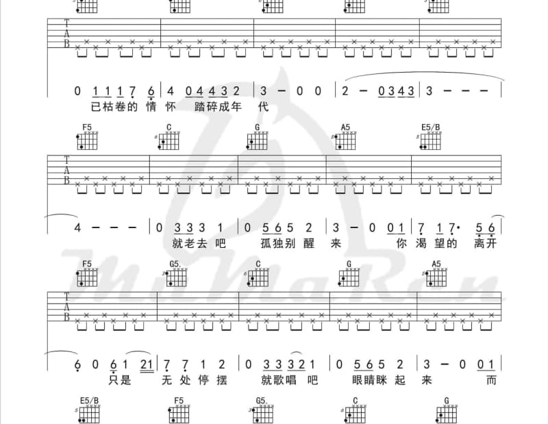 《没有人爱你像我一样》吉他谱_李克勤