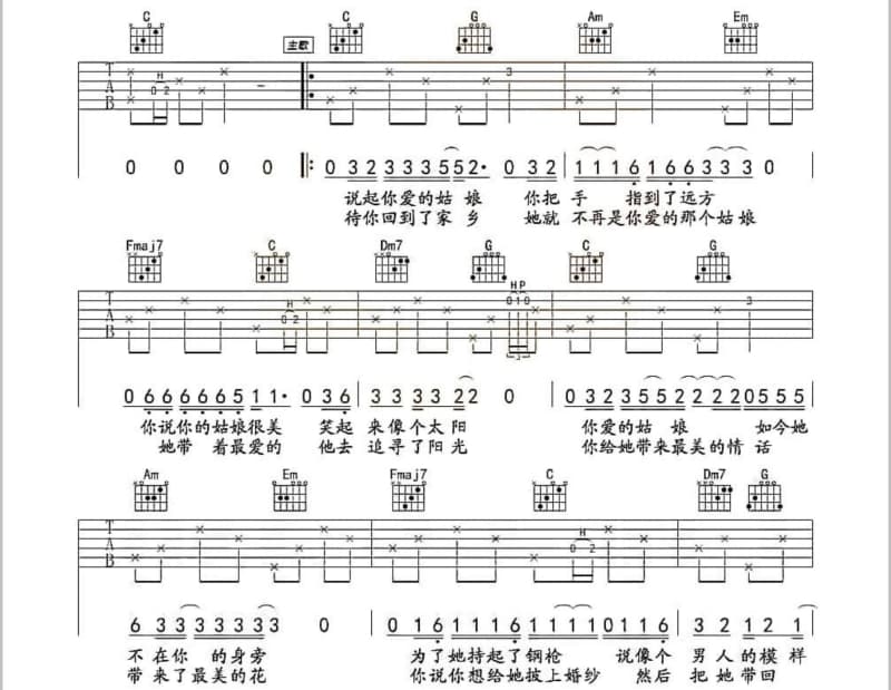 《再见》吉他谱_李克勤