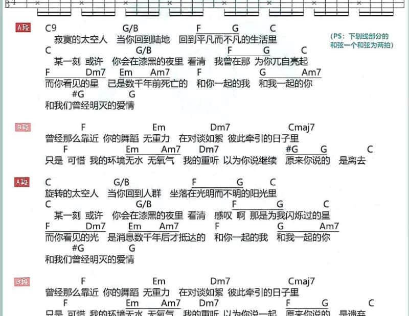《中国人》吉他谱_李克勤
