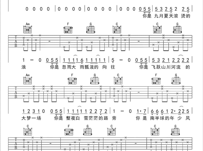 《那些岁月》吉他谱_李道鹏