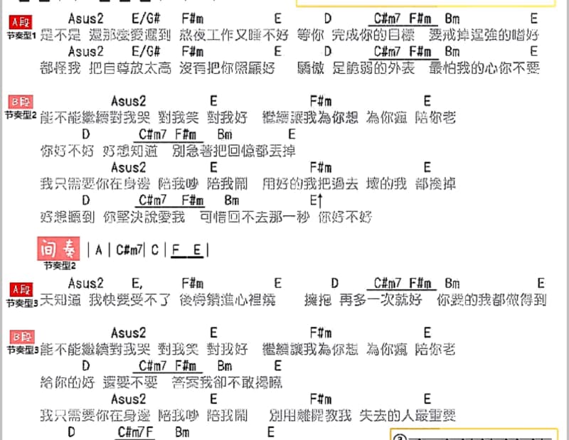 《迟来的爱》吉他谱_李茂山