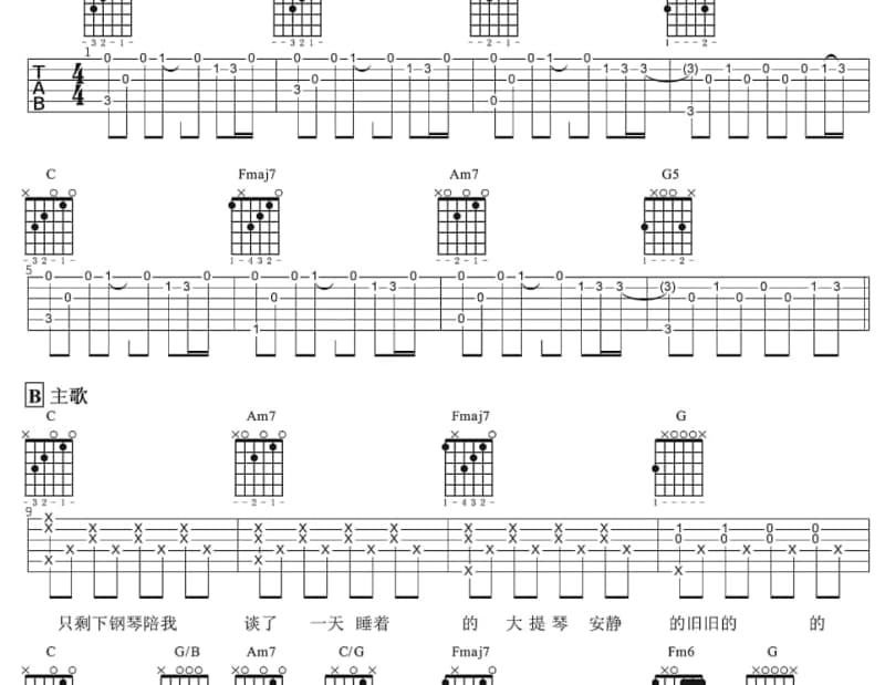 《浪子心声》吉他谱_李烁