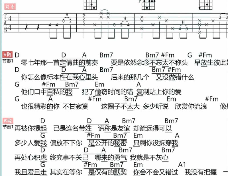 《信与不信》吉他谱_李幸倪