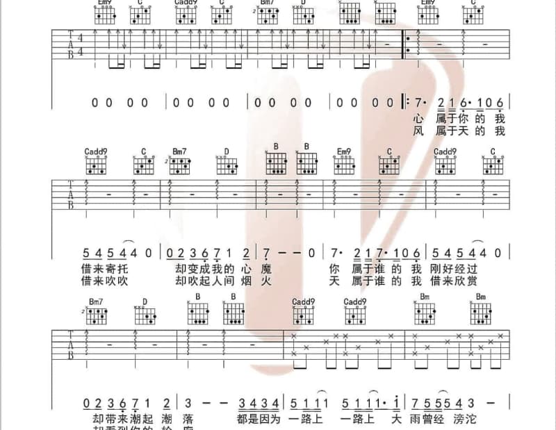 《刚刚好》吉他谱_李依瑾