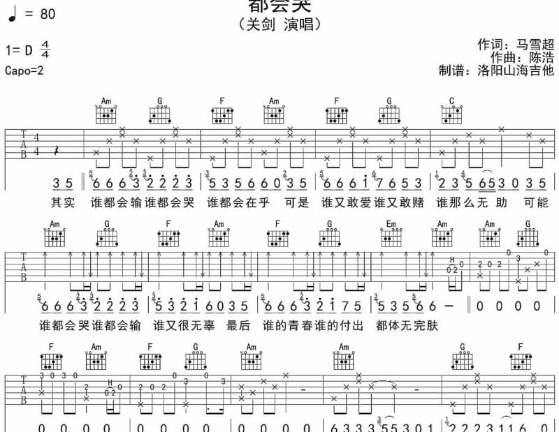 《漂洋过海来看你》吉他谱_李翊君