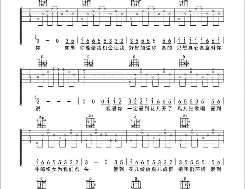 《飘洋过海来看你》吉他谱_李翊君