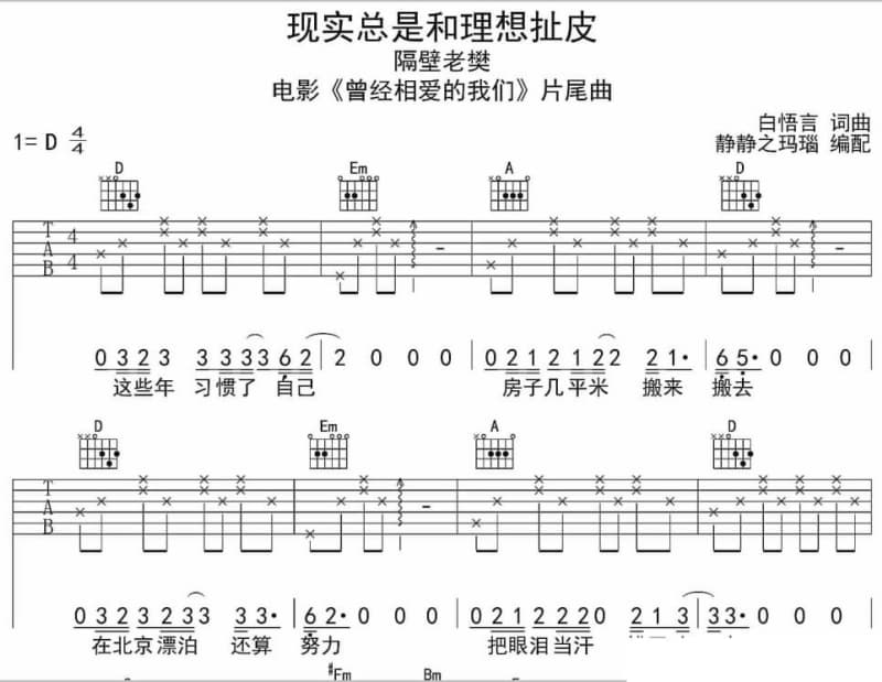 《恰似你的温柔》吉他谱_李翊君