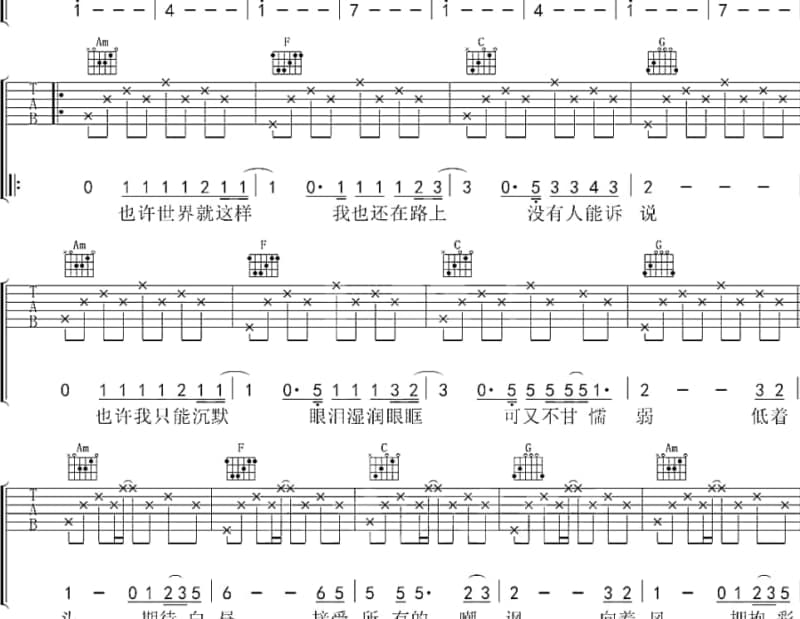 《I Don t Wanna Be Lonely》吉他谱_连诗雅