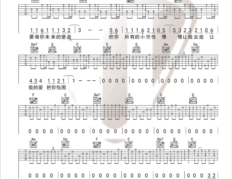 《为情所困》吉他谱_梁朝伟