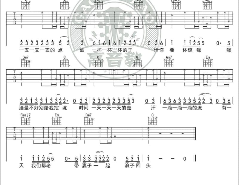 《1999》吉他谱_梁汉文