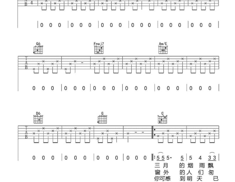 《爱能不能戒》吉他谱_梁咏琪