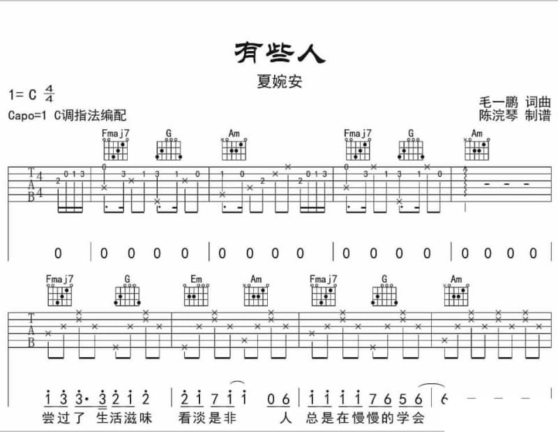 《当我爱上你》吉他谱_梁咏琪