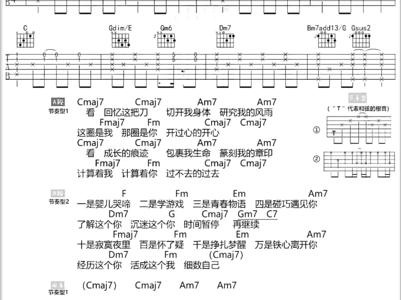 《别》吉他谱_白举纲