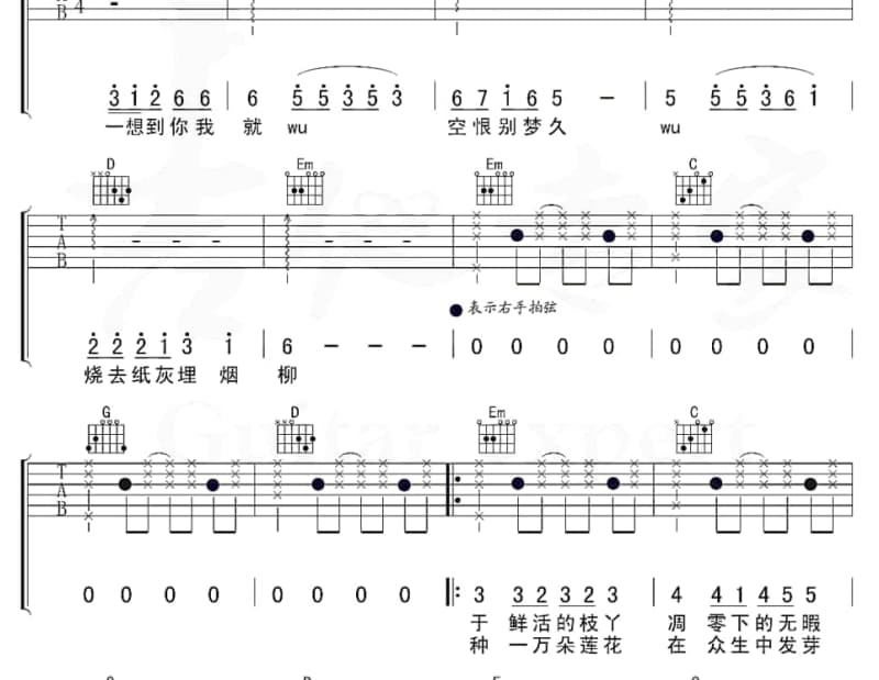 《我们的故事只讲了一半》吉他谱_林凡