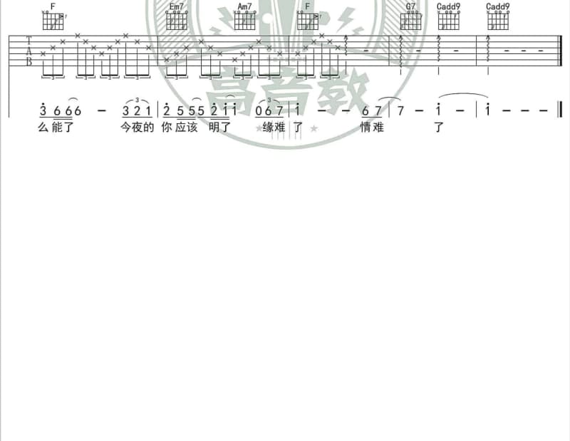 《流行曲》吉他谱_林海峰