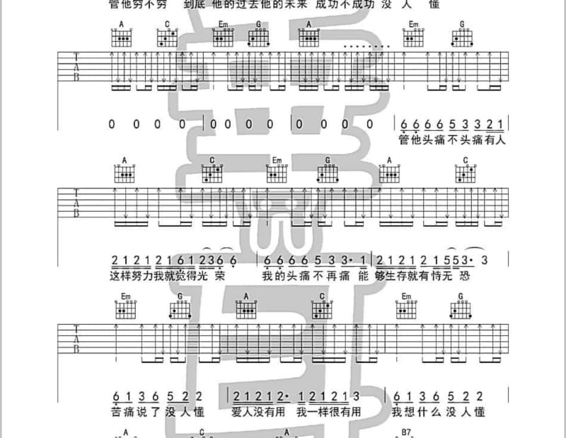 《身后》吉他谱_林俊杰