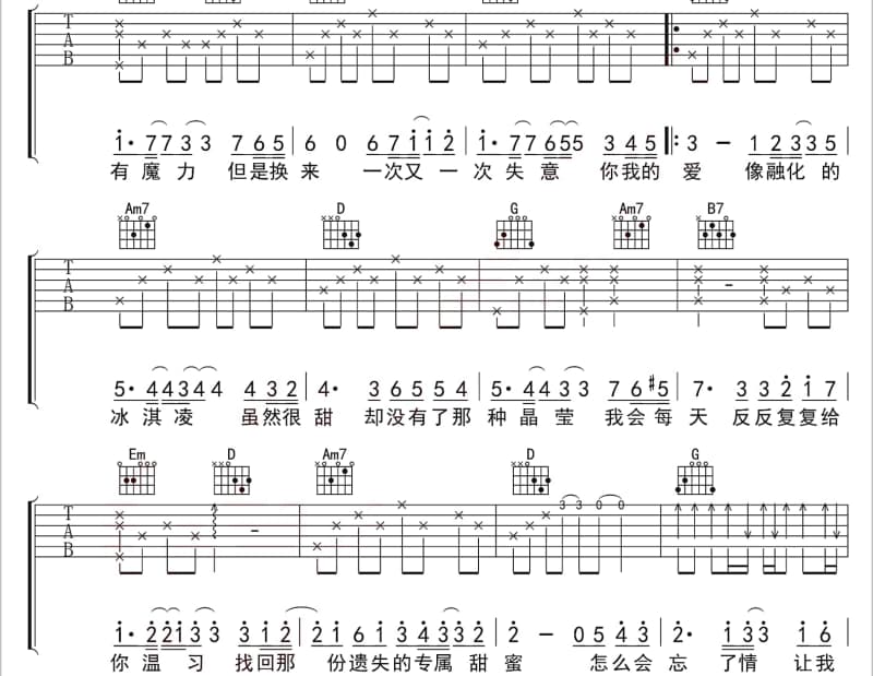 《叫醒阮的梦》吉他谱_林姗