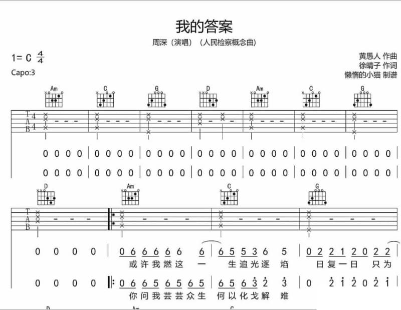 《当作没有爱过我》吉他谱_林淑容